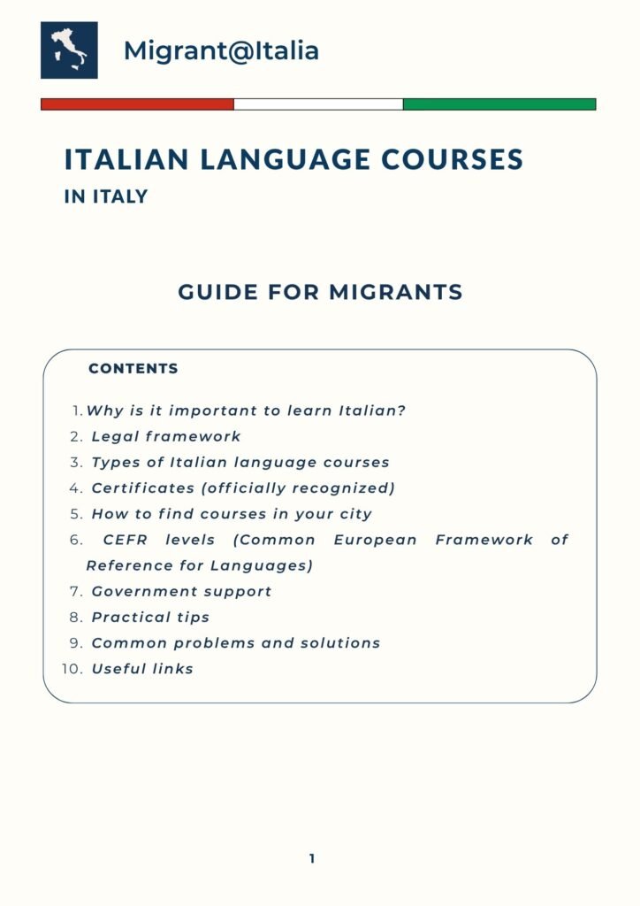 EN_Italian Language Courses – Migrant@Italia